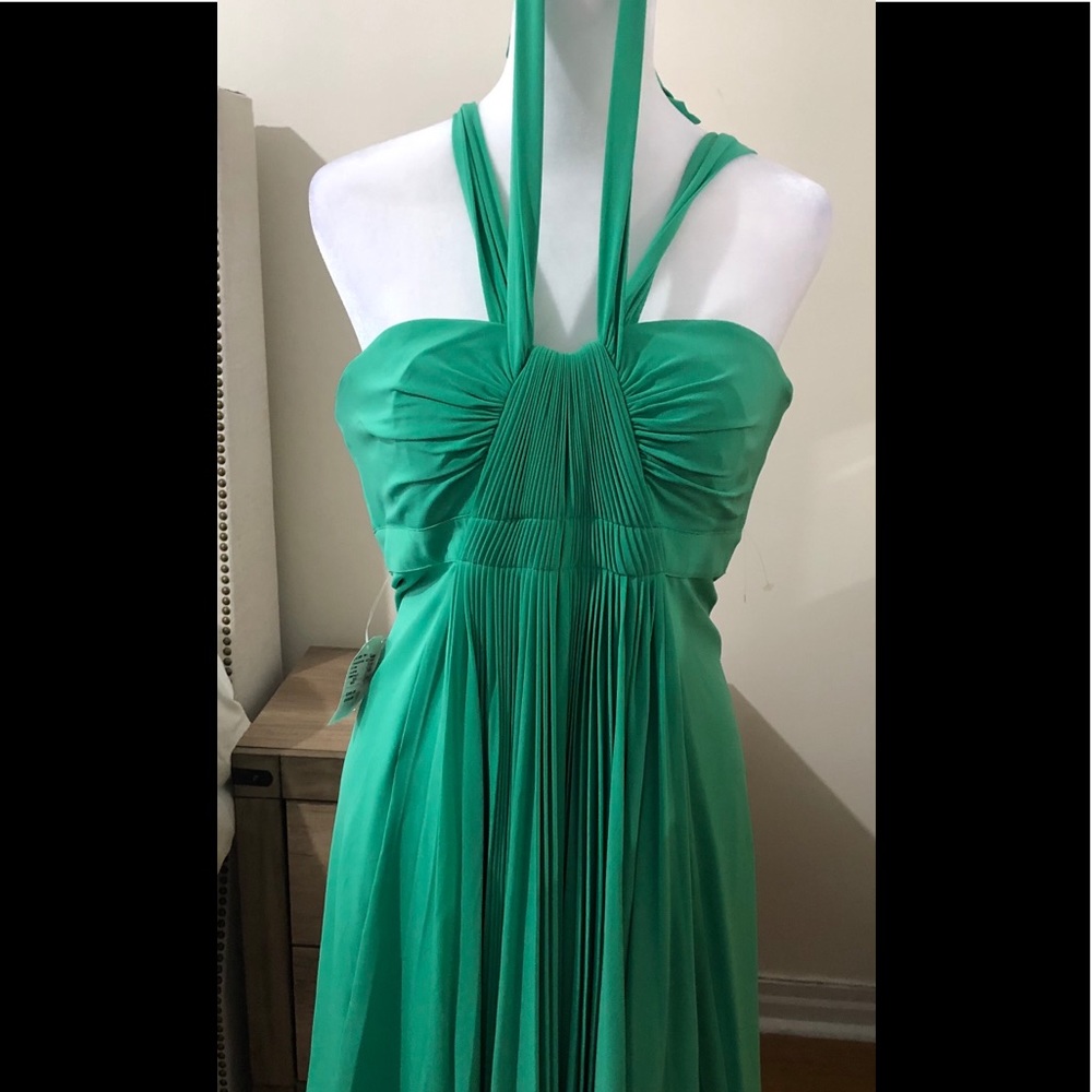 Gorgeous green pleated summer dress